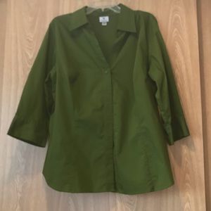 Green buttoned down top